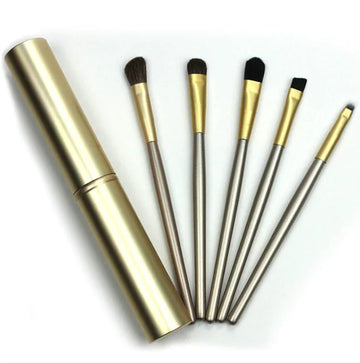 Portable Makeup Brush Set with 5 Eye Brushes